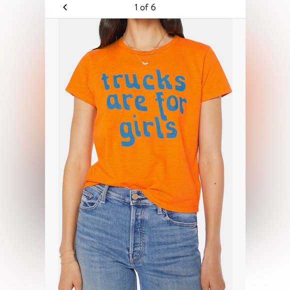 MOTHER Tops - MOTHER Vibrant Orange Tee